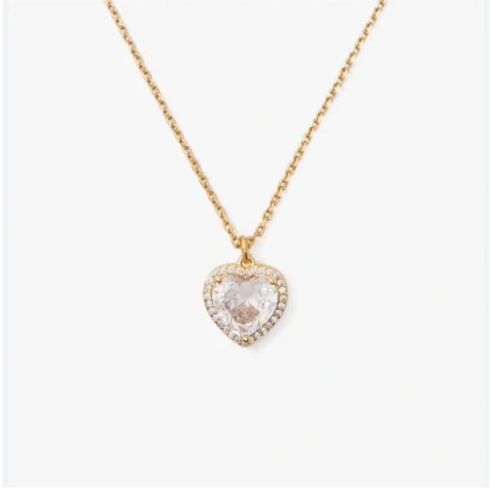 NIB Kate Spade My Love Gold-Tone Heart Pendant Necklace